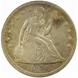 1846-O Seated Liberty Silver Dollar AU-50 (NGC)