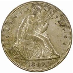 1849 Seated Liberty Silver Dollar MS-62 (PCGS)