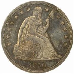 1850 Seated Liberty Silver Dollar PR64 (NGC)
