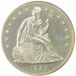 1855 Seated Liberty Silver Dollar PR64 (PCGS)