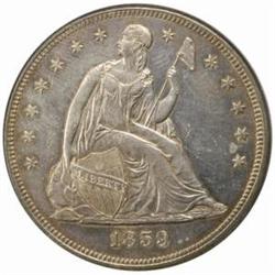 1859 S$1. Unc Details-Improperly Cleaned (NCS)