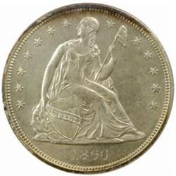 1860-O Seated Liberty Silver Dollar MS-65 (NGC)
