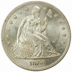 1860-O Seated Liberty Silver Dollar MS-60 (PCGS)