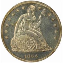 1862 Seated Liberty Silver Dollar PR64 (PCGS) CAC