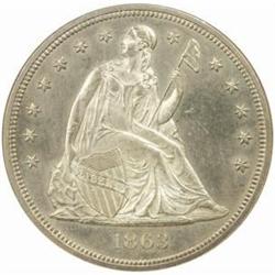 1863 Seated Liberty Silver Dollar MS-64 (NGC)