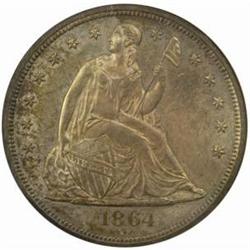 1864 Seated Liberty Silver Dollar MS-64 (NGC)