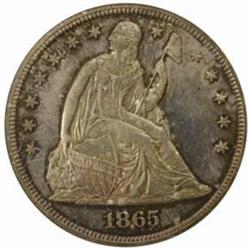 1865 Seated Liberty Silver Dollar PR65 (NGC)