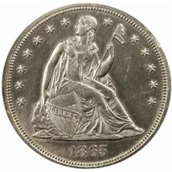 1865 Seated Liberty Silver Dollar MS-64 (NGC)