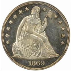 1869 Seated Liberty Silver Dollar PR63 (PCGS) OGH