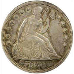 1870-CC Seated Liberty Silver Dollar AU-53 (NGC)