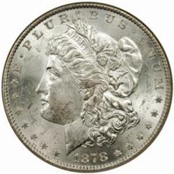 1878 7 TFs Morgan S$1. Rev of 1878 MS-65 (NGC)