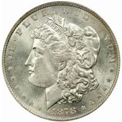 1878 7 TF Morgan S$1. Reverse of 1879 MS65 (PCGS)
