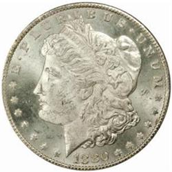 1880-CC Morgan Silver Dollar 8/Low 7 MS-63 (PCGS)