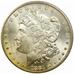1881-CC Morgan Silver Dollar MS-64 (PCGS) OGH