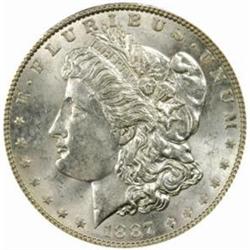 1887/6 Morgan S$1. VAM-2 Top 100 Vari. MS63 PCGS