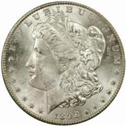 1892-CC Morgan Silver Dollar MS-63 (PCGS) OGH