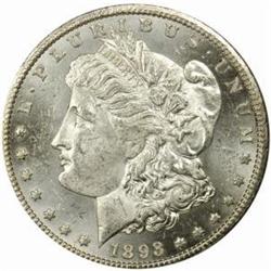 1893-CC Morgan S$1. MS-62 Reverse Scrape (Uncert)