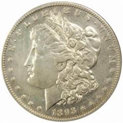 1893-S S$1. EF Details-Obv Damage, Polished NCS