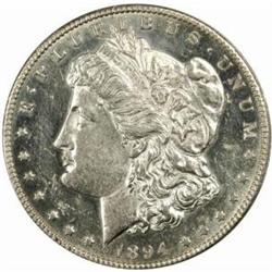 1894-S Morgan S$1 AU58 Detail-Clean Scratch ANACS