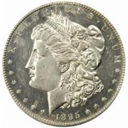 1895-S/Horiz S $1. AU58 Details-Cleaned (ANACS)