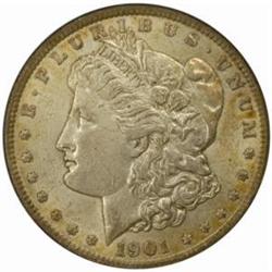 1901 Morgan Silver Dollar AU-58 (NGC) CAC