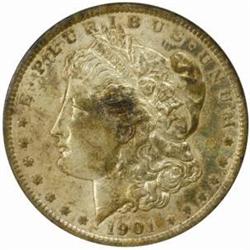 1901 Morgan Silver Dollar AU-58 (NGC) OH