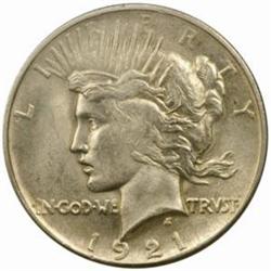1921 Peace Silver Dollar High Relief MS-64 (PCGS)