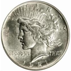 1921 Peace Silver Dollar High Relief MS62 (ANACS)