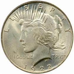 1922 Peace Silver Dollar MS-65 (PCGS) OGH