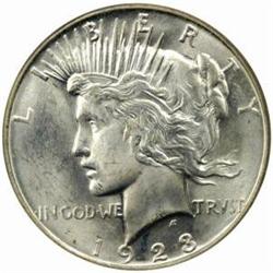 1923-D Peace Silver Dollar MS-65 (PCGS) OGH