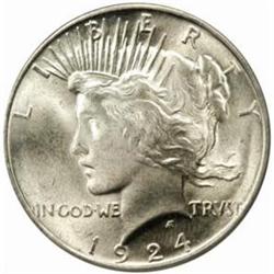 1924 Peace Silver Dollar MS-65 (PCGS) OGH