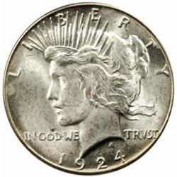 1924-S Peace Silver Dollar MS-65 (PCGS) OGH