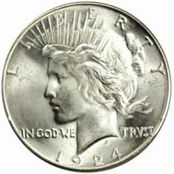1924-S Peace Silver Dollar MS-64 (PCGS)