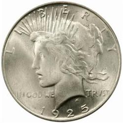 1925 Peace Silver Dollar MS-66 (PCGS) OGH