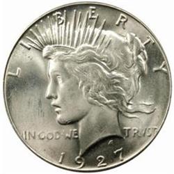 1927 Peace Silver Dollar MS-64 (PCGS) OGH
