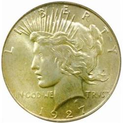 1927-D Peace Silver Dollar MS-65 (PCGS) OGH