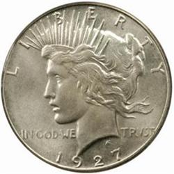 1927-S Peace Silver Dollar MS-65 (PCGS) OGH
