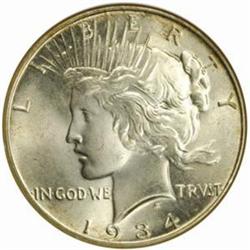 1934 Peace Silver Dollar MS-65 (ANACS)