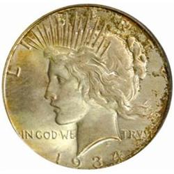 1934-D Peace Silver Dollar MS-64 (PCGS) OGH