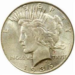 1935-S Peace Silver Dollar MS-65 (PCGS) OGH