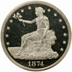 1874 Trade Dollar PR65 Ultra Cameo (NGC) CAC