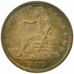 1877 Trade Dollar AU-58 (NGC) OH