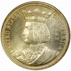 1893 Isabella Quarter MS-65 (NGC) CAC