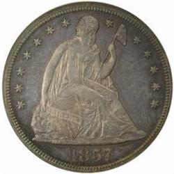 1857 Seated Liberty Silver Dollar PR65 (NGC)