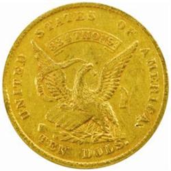 1852 Augustus Humbert $10. AU Details (NCS)