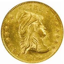 1802/'1' Capped Bust Right $2.5. MS-65 (NGC)