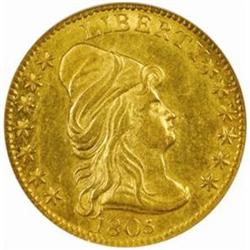 1805 Cap Bust Right $2.5.Only known dies.MS61 NGC