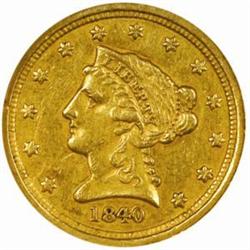 1840-C Liberty $2.5 The only known dies AU58 (NGC