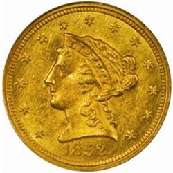 1852-C Liberty $2.5.The only known dies MS60 NGC