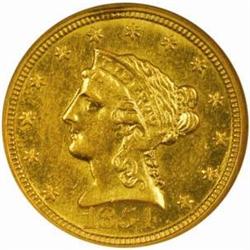 1854-C Liberty $2.5.The only known dies AU58 NGC